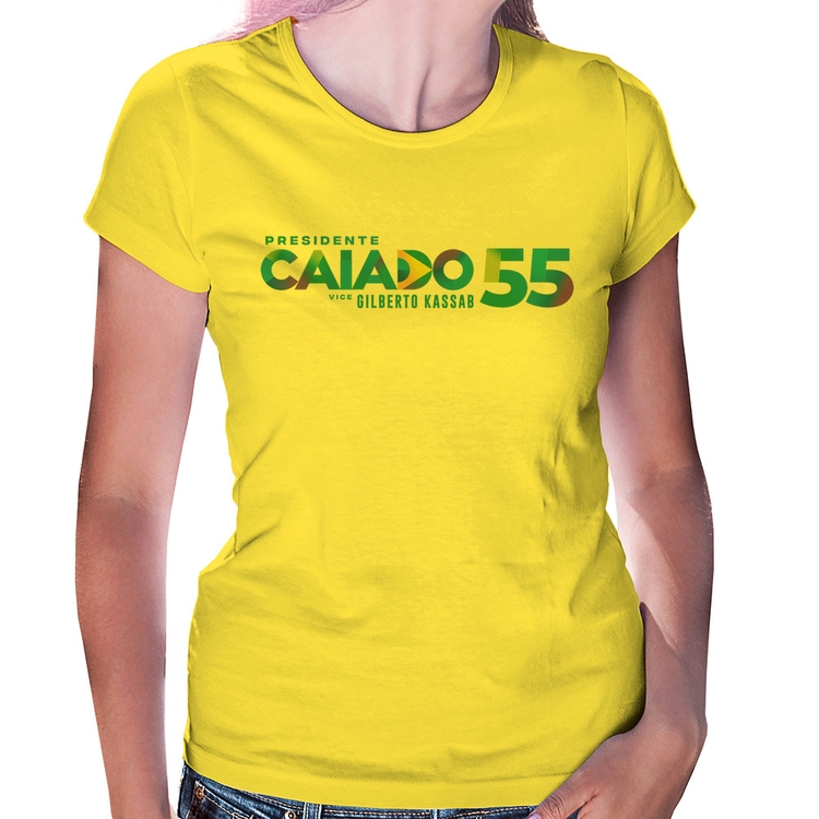 Baby Look Ronaldo Caiado Presidente 2026 PSD 55 - Amarela