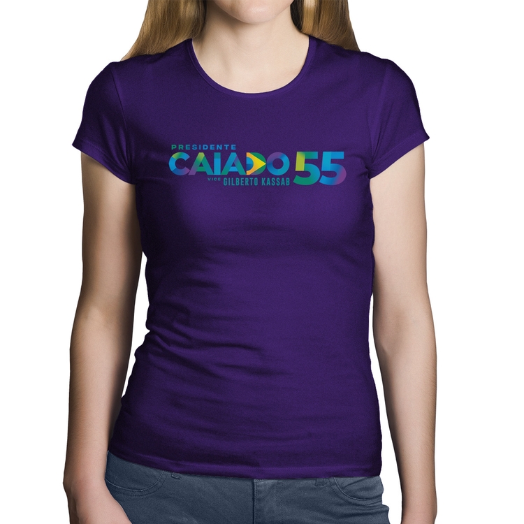 Baby Look Algodão Ronaldo Caiado Presidente 2026 PSD 55 - Roxa