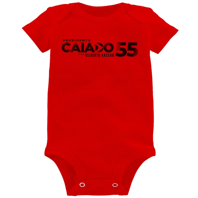 Body Bebê Ronaldo Caiado Presidente 2026 PSD 55 - Vermelho