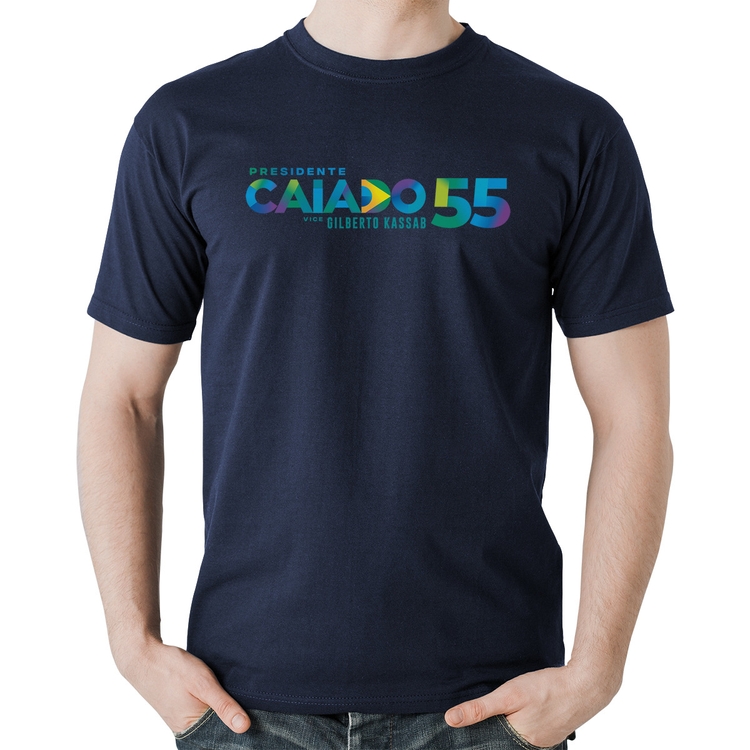 Camiseta Algodão Ronaldo Caiado Presidente 2026 PSD 55 - Marinho