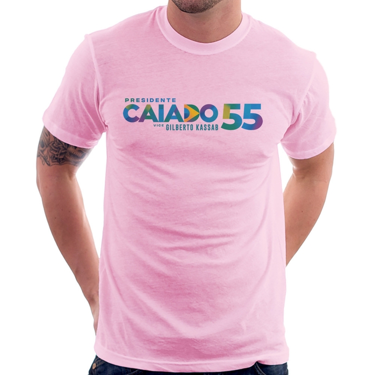 Camiseta Ronaldo Caiado Presidente 2026 PSD 55 - Rosa Bebê