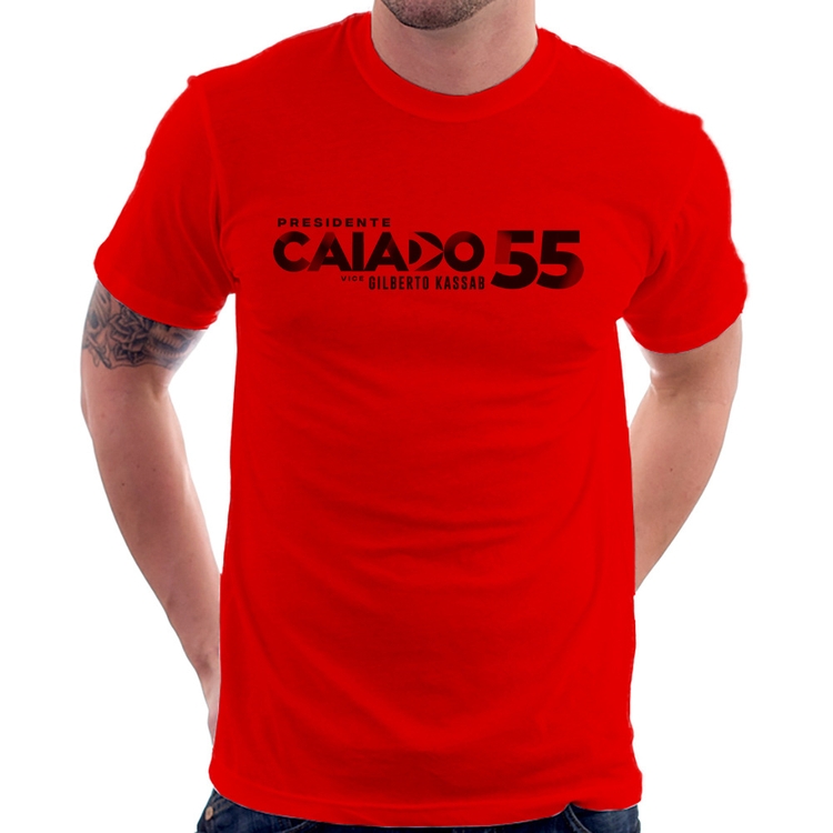 Camiseta Ronaldo Caiado Presidente 2026 PSD 55 - Vermelha