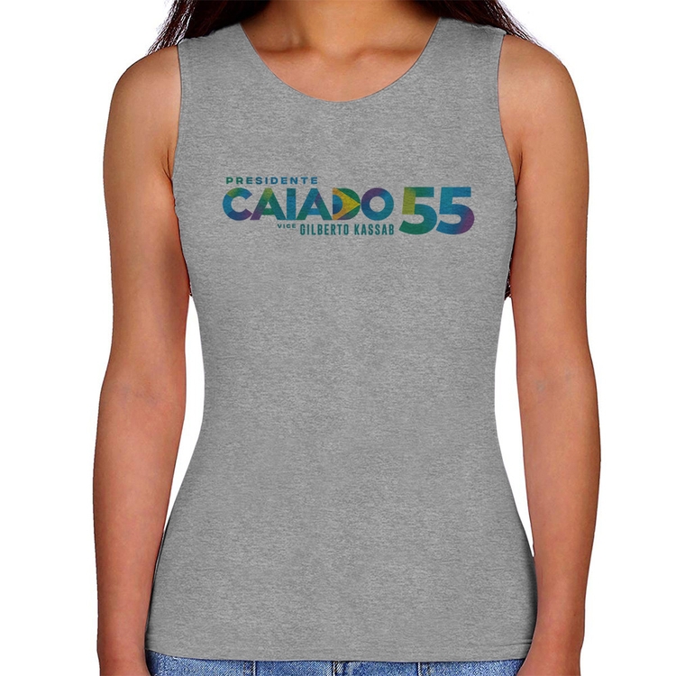 Regata Feminina Ronaldo Caiado Presidente 2026 PSD 55 - Cinza
