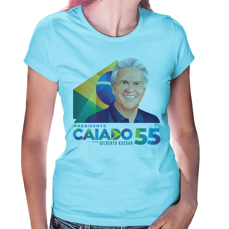 Baby Look Ronaldo Caiado Presidente - Azul Bebê