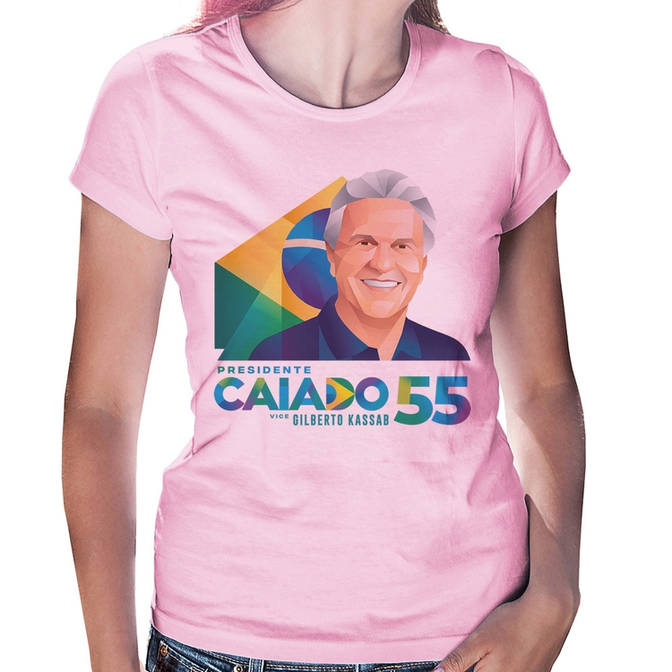 Baby Look Ronaldo Caiado Presidente - Rosa Bebê
