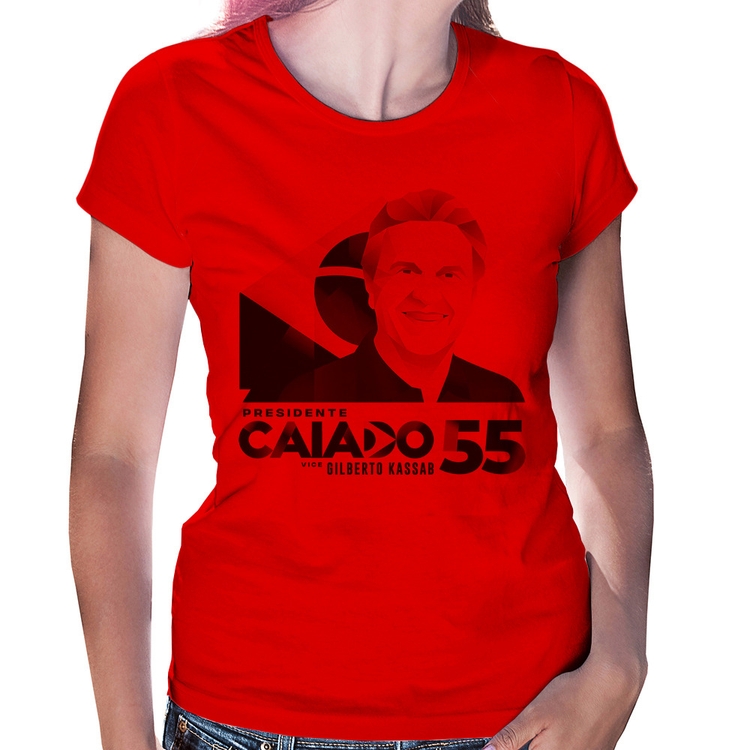 Baby Look Ronaldo Caiado Presidente - Vermelha