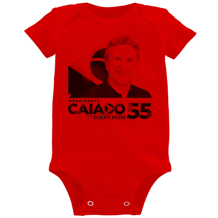 Body Bebê Ronaldo Caiado Presidente - Vermelho