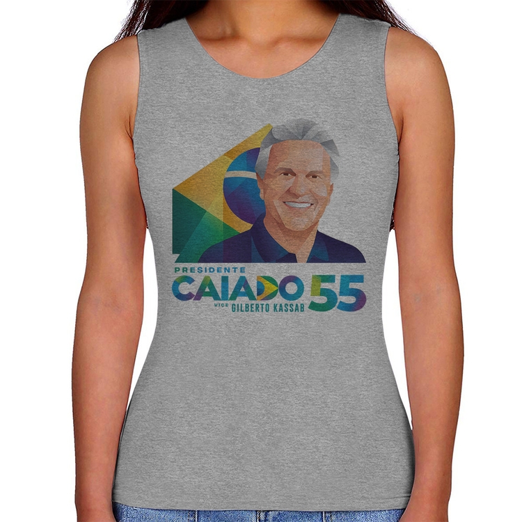 Regata Feminina Ronaldo Caiado Presidente - Cinza