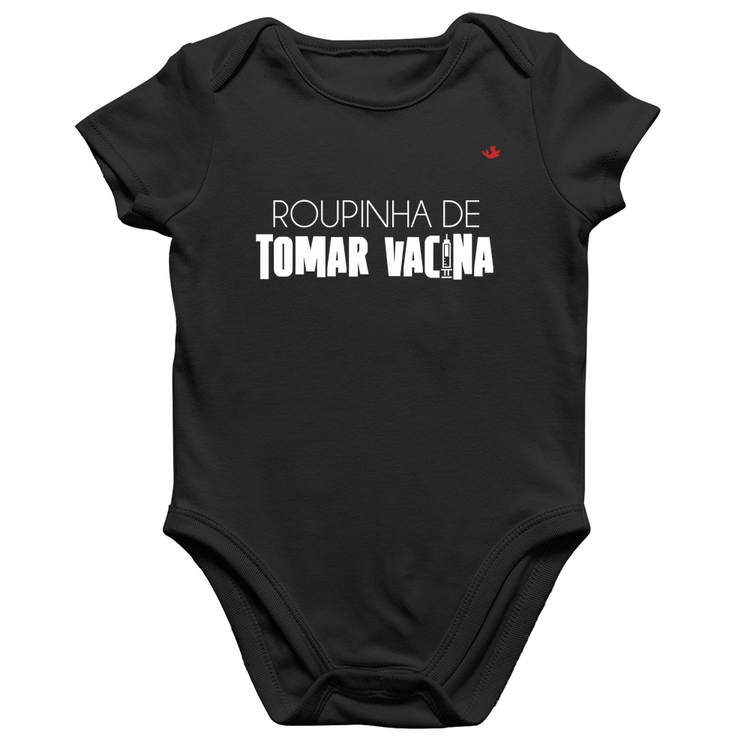 Body Bebê Algodão Roupinha de tomar vacina