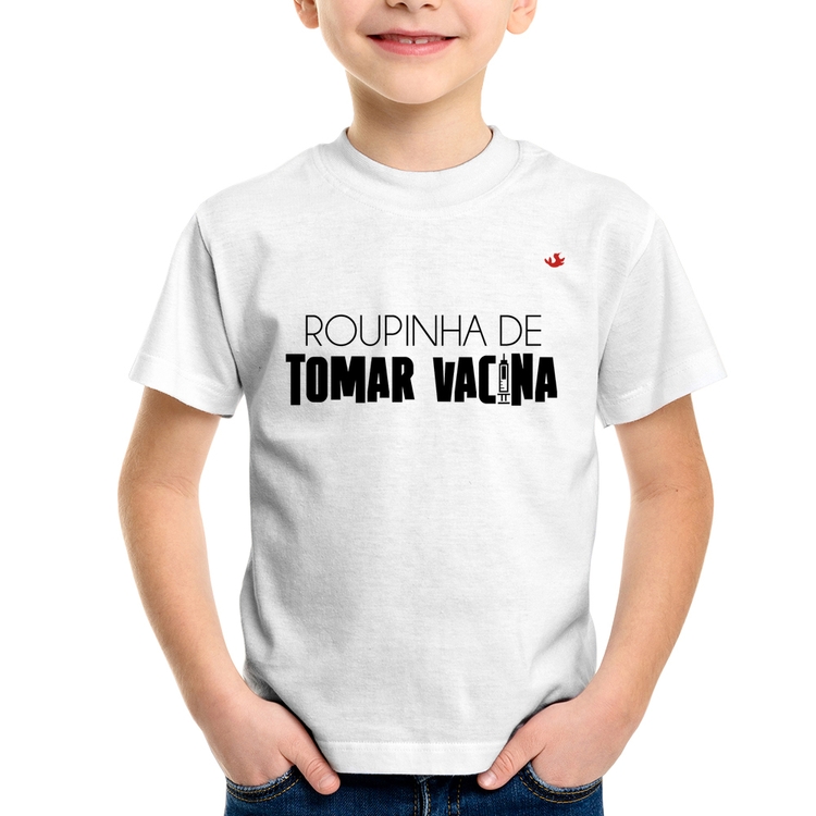 Camiseta Infantil Roupinha de tomar vacina