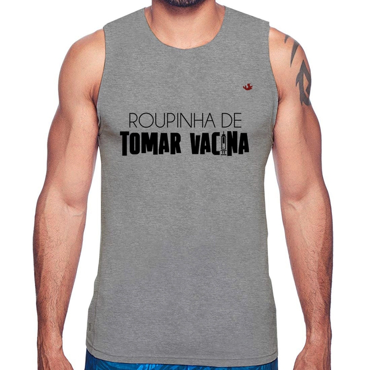 Regata Roupinha de tomar vacina - Cinza