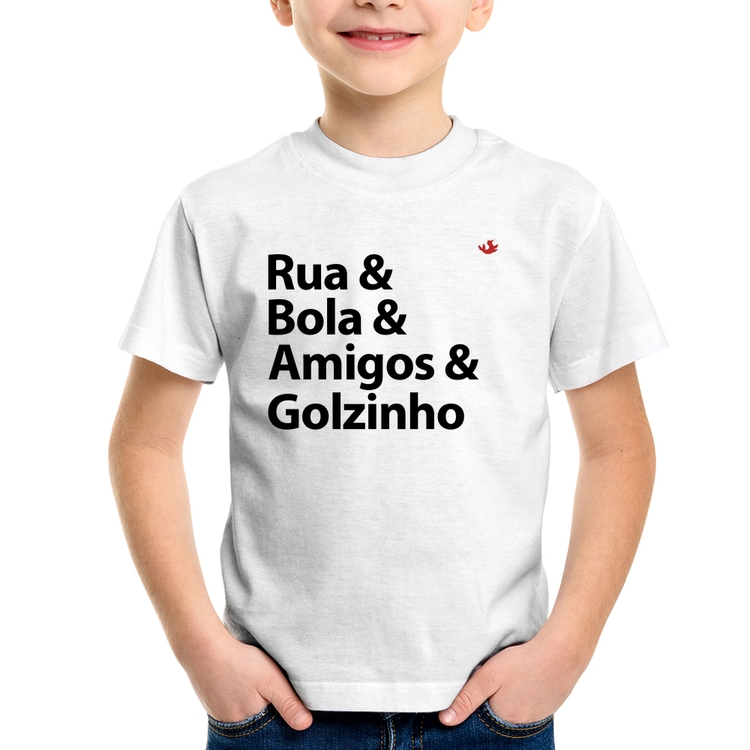 Camiseta Infantil Rua & Bola & Amigos & Golzinho