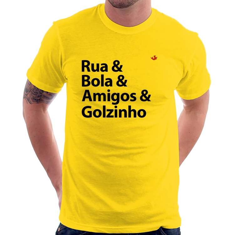 Camiseta Rua & Bola & Amigos & Golzinho - Amarela