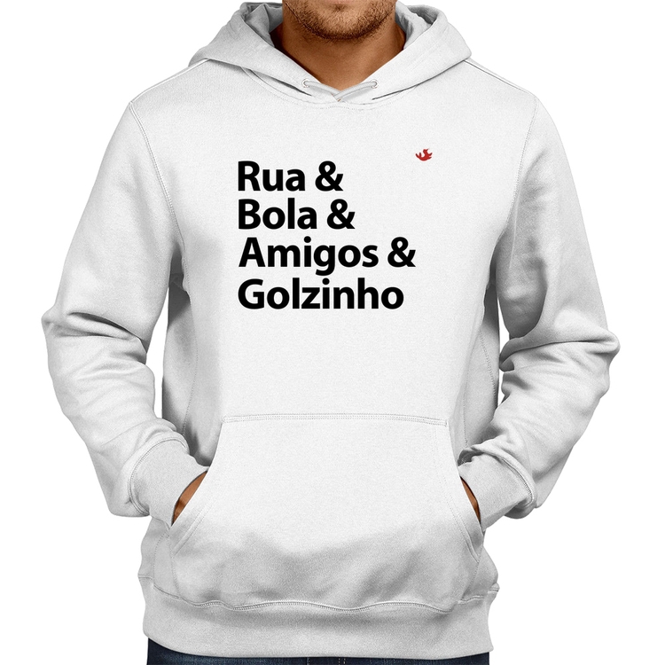 Moletom Rua & Bola & Amigos & Golzinho - Branco