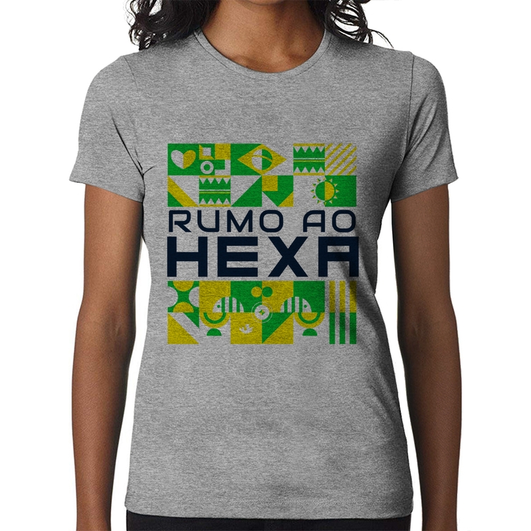 Baby Look Rumo ao Hexa - Cinza