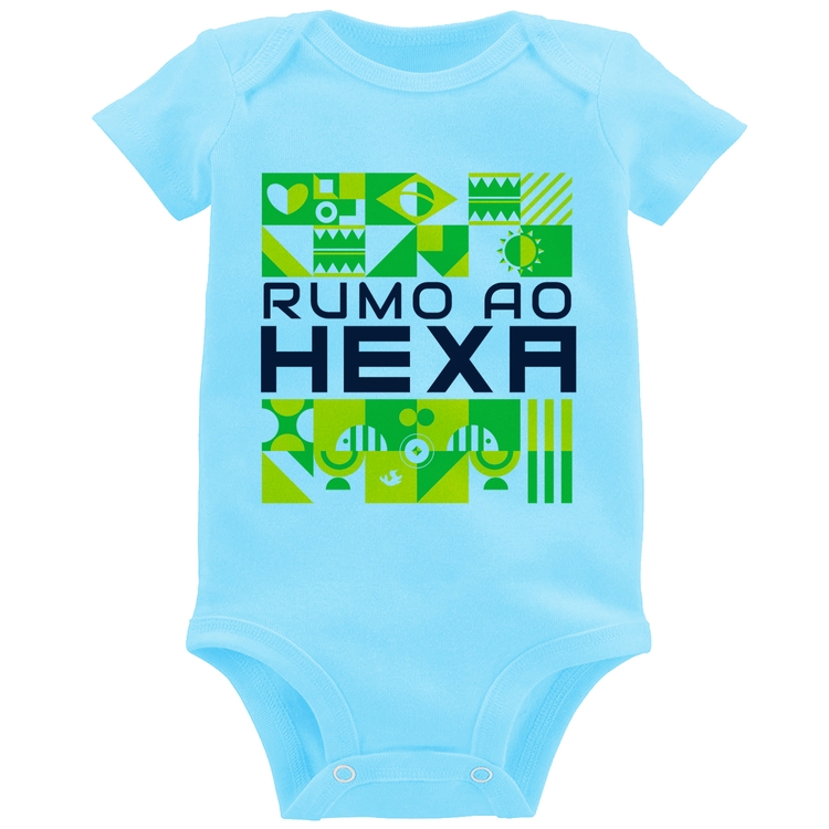 Body Bebê Rumo ao Hexa - Azul Bebê