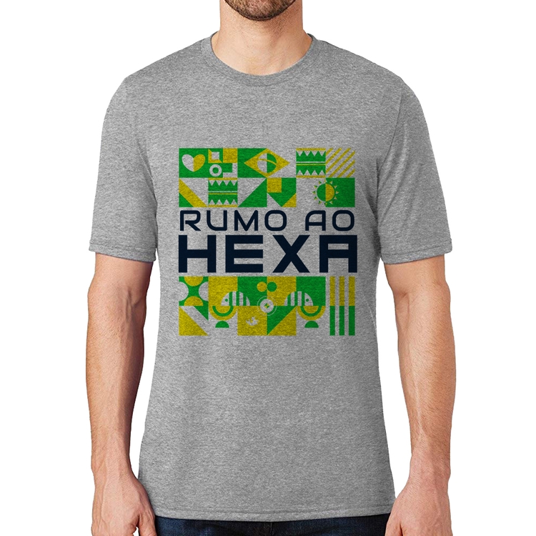 Camiseta Rumo ao Hexa - Cinza