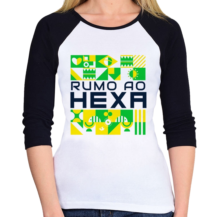 Baby Look Raglan Rumo ao Hexa Manga 3/4