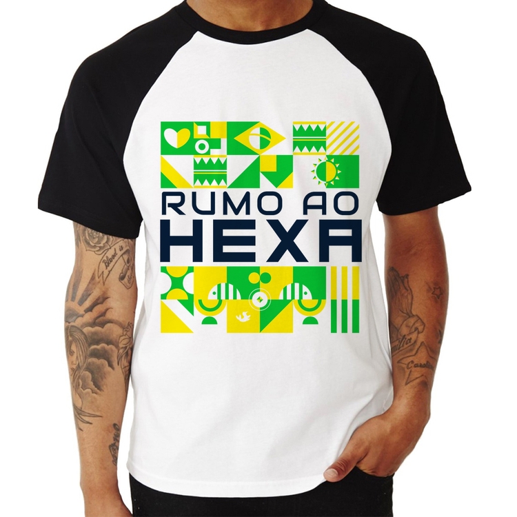 Camiseta Raglan Rumo ao Hexa