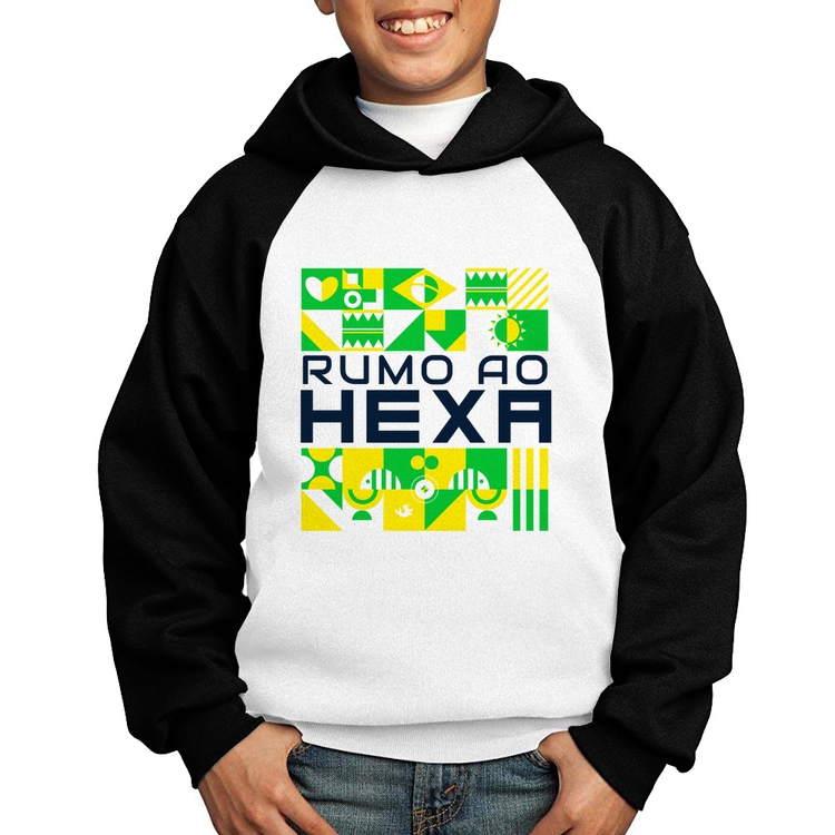 Moletom Infantil Rumo ao Hexa - Branco/Preto