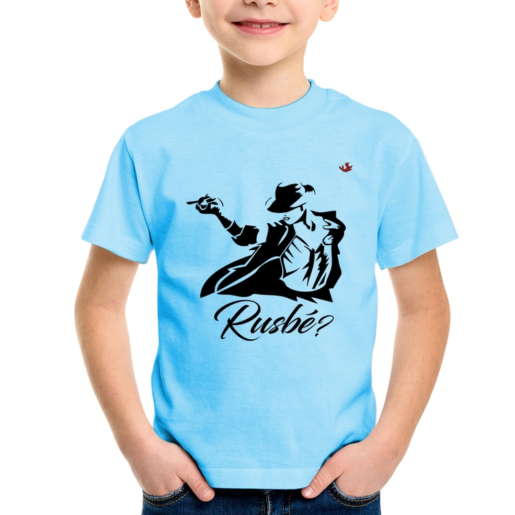 Camiseta Infantil Rusbé? - Azul Bebê