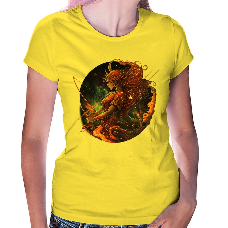 Baby Look Sagitário Sígno - Amarela