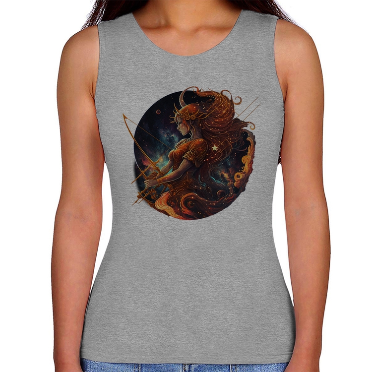 Regata Feminina Sagitário Sígno - Cinza