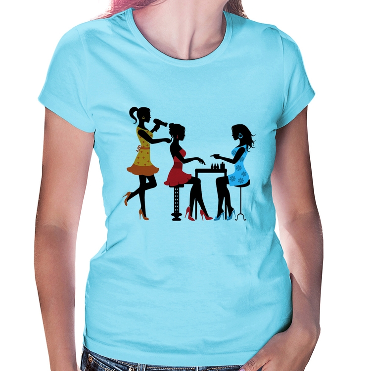 Baby Look Salão de Beleza Cabeleireira e Manicure - Azul Bebê