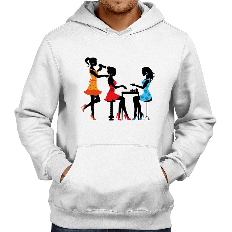 Moletom Salão de Beleza Cabeleireira e Manicure - Branco