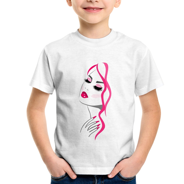 Camiseta Infantil Salão De Beleza Maquiagem