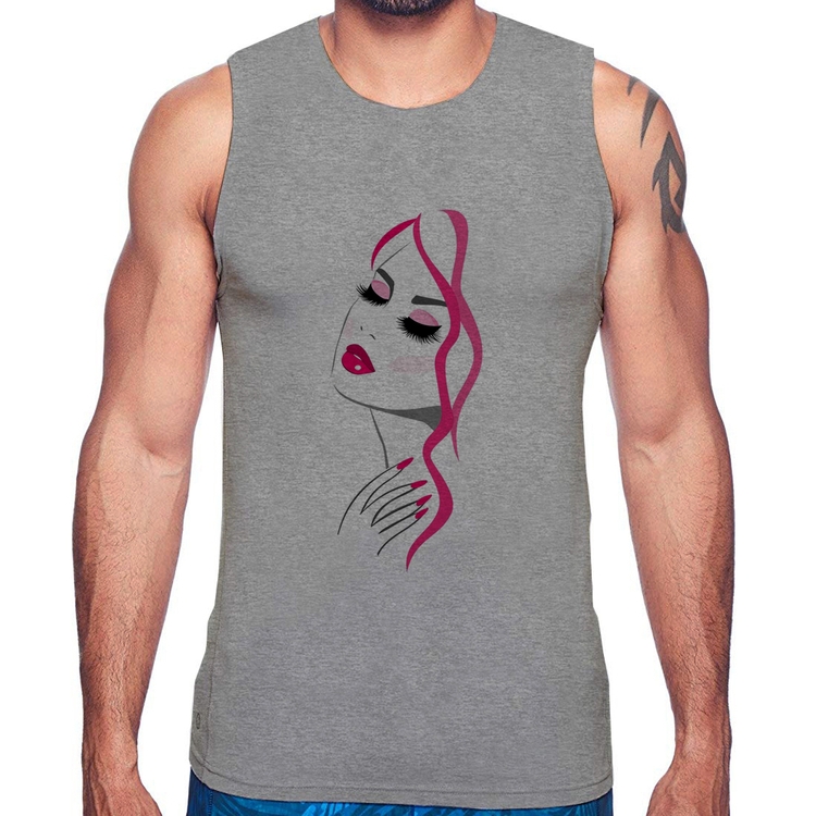 Regata Salão De Beleza Maquiagem - Cinza