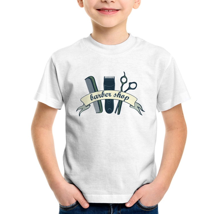 Camiseta Infantil Salão Masculino Barber Shop
