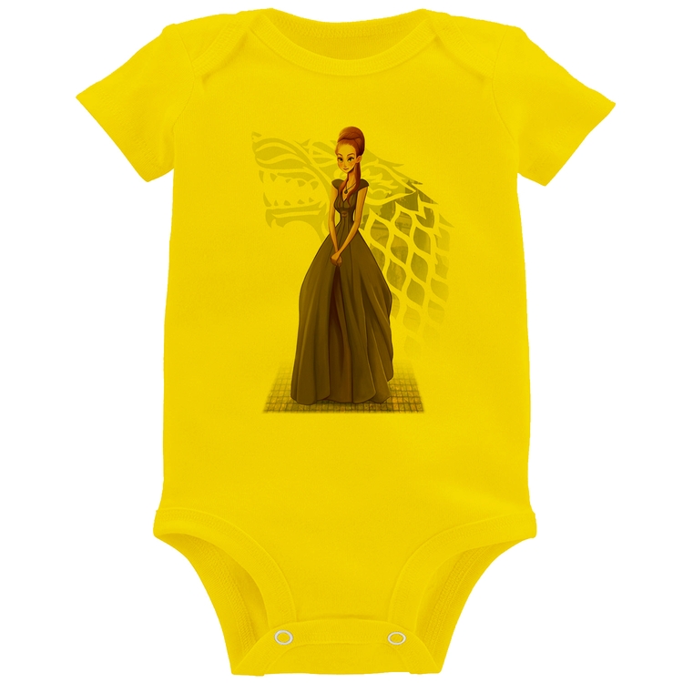 Body Bebê Sansa Stark Art - Amarelo