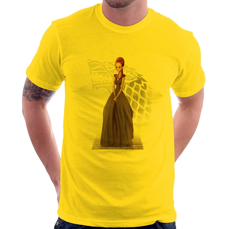 Camiseta Sansa Stark Art - Amarela