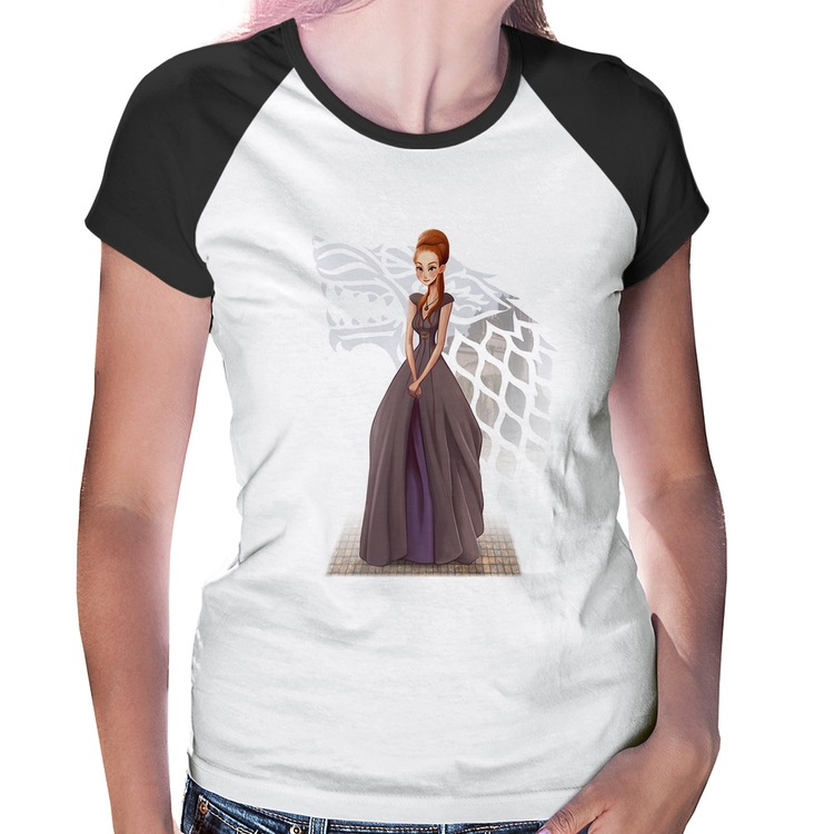 Baby Look Raglan Sansa Stark Art