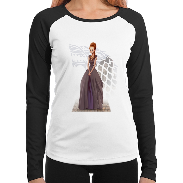 Baby Look Raglan Sansa Stark Art Manga Longa
