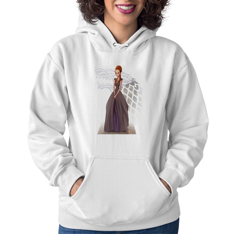 Moletom Feminino Sansa Stark Art - Branco