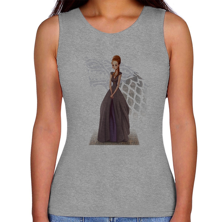 Regata Feminina Sansa Stark Art - Cinza