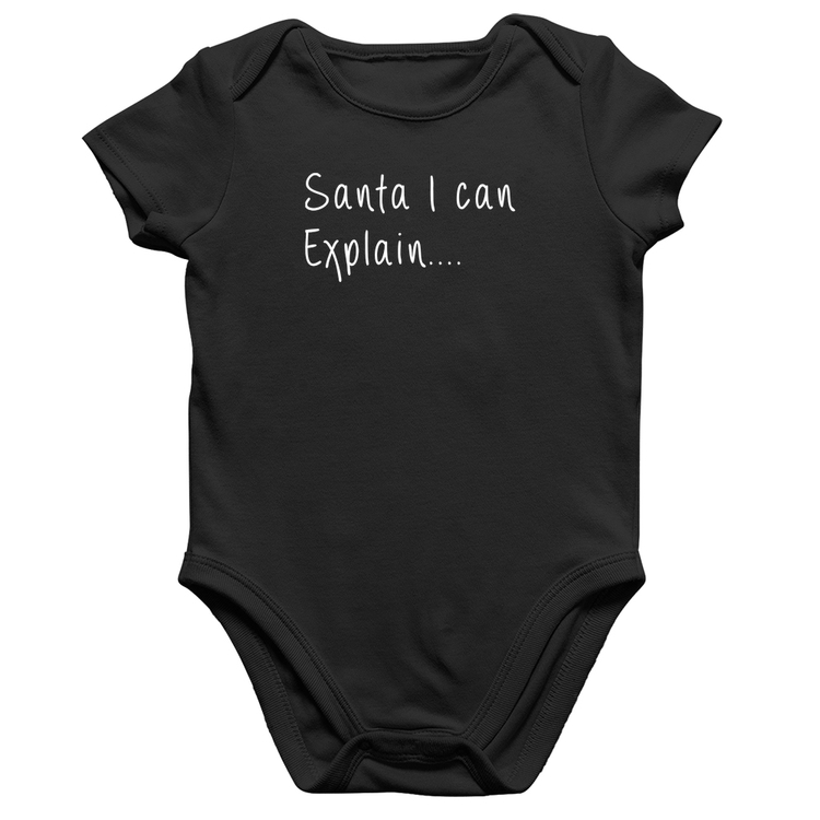 Body Bebê Algodão Santa I can explain