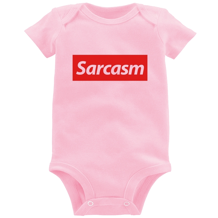 Body Bebê Sarcasm - Rosa Bebê