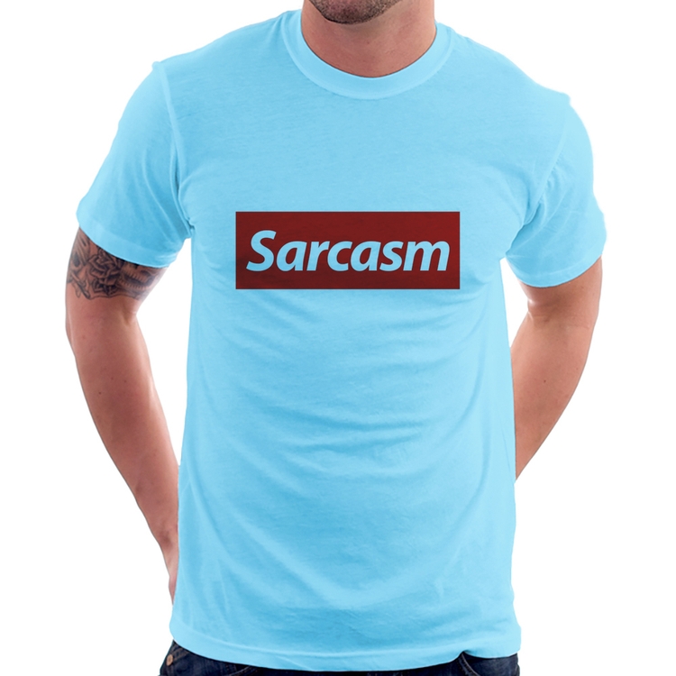 Camiseta Sarcasm - Azul Bebê