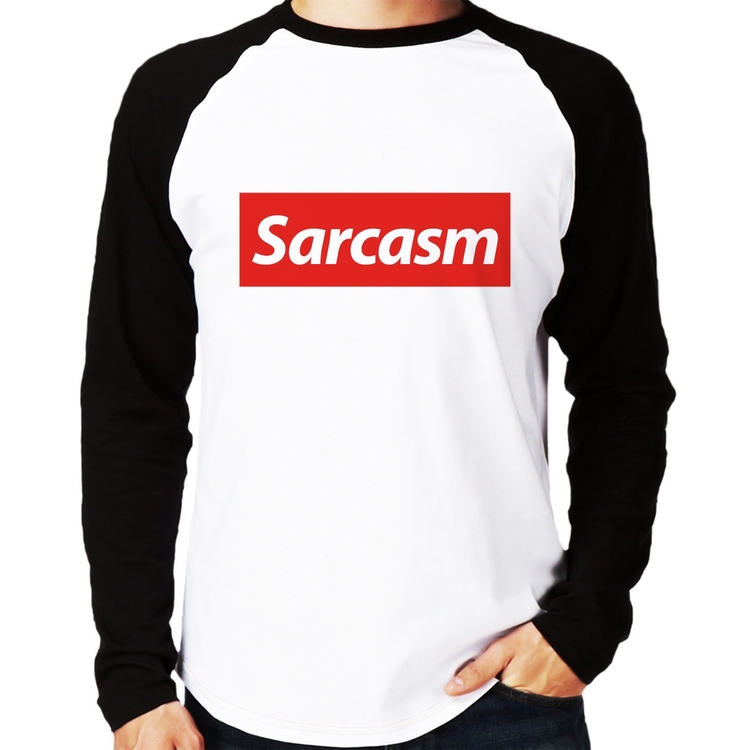 Camiseta Raglan Sarcasm Manga Longa