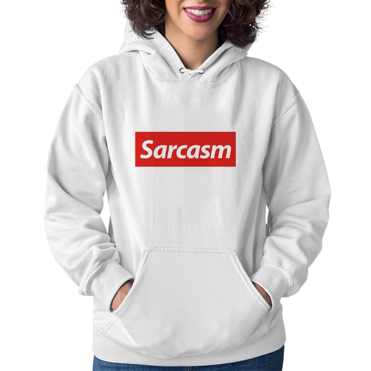 Moletom Feminino Sarcasm - Branco