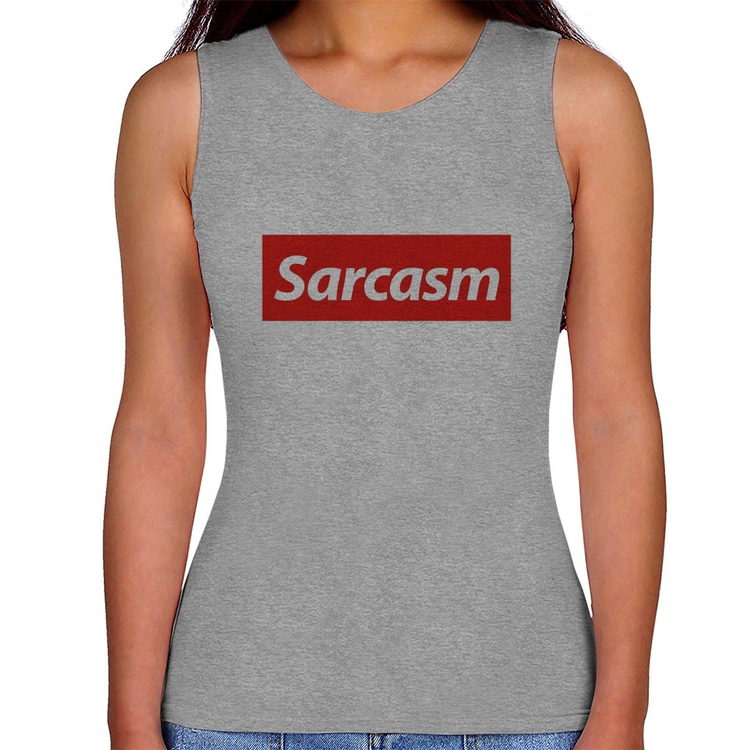 Regata Feminina Sarcasm - Cinza
