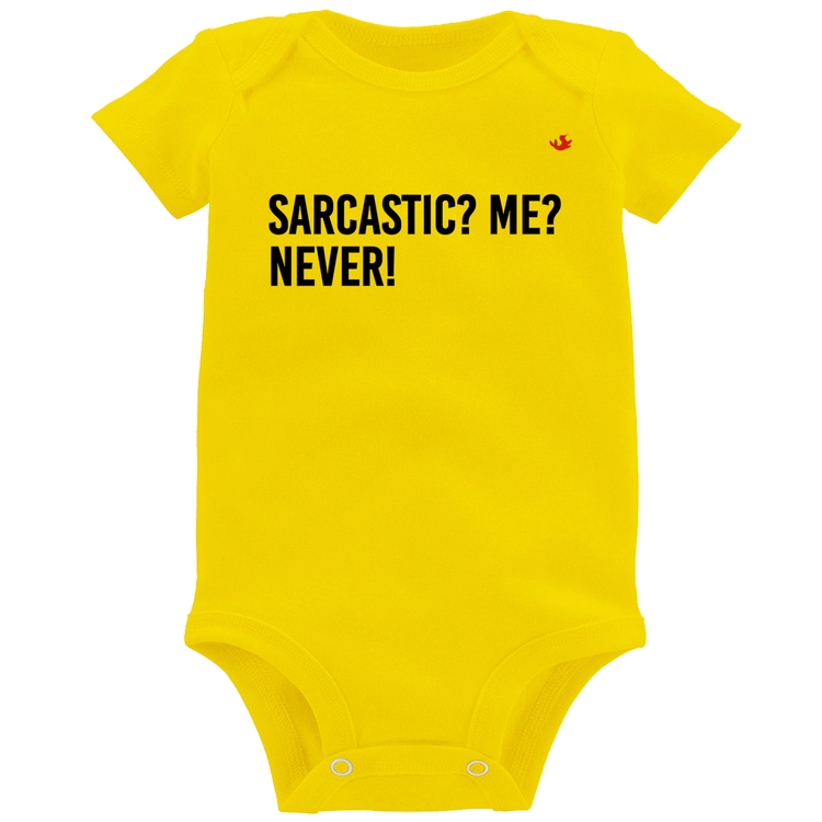 Body Bebê Sarcastic? Me? Never! - Amarelo
