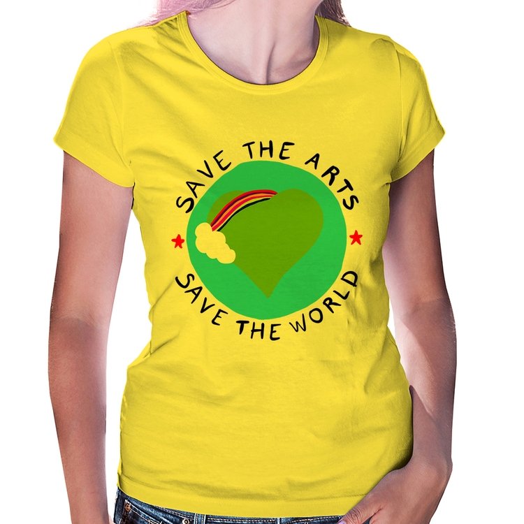 Baby Look Save The Arts Save The World - Amarela