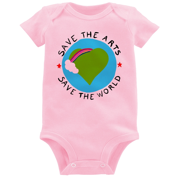 Body Bebê Save The Arts Save The World - Rosa Bebê