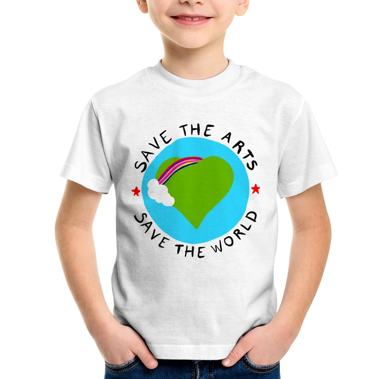 Camiseta Infantil Save The Arts Save The World