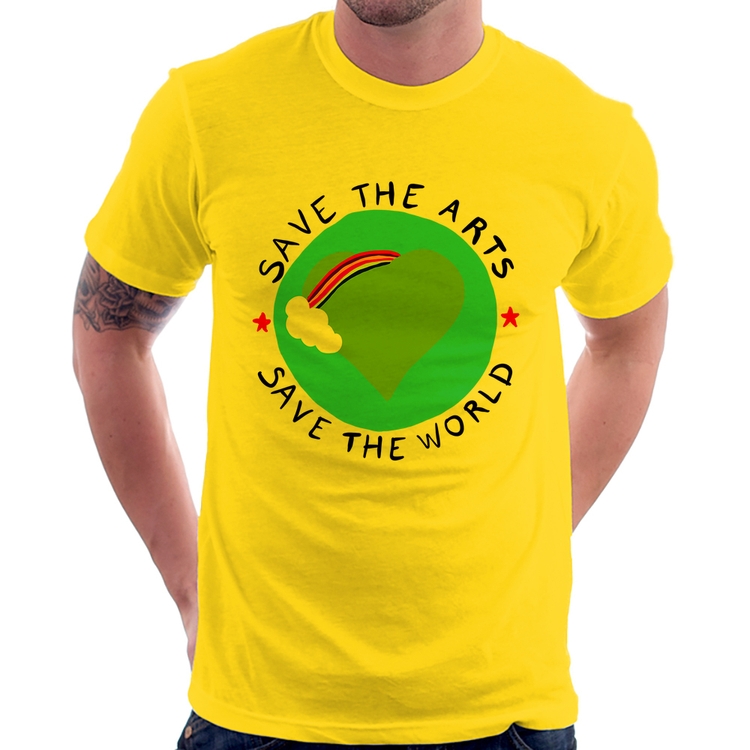Camiseta Save The Arts Save The World - Amarela
