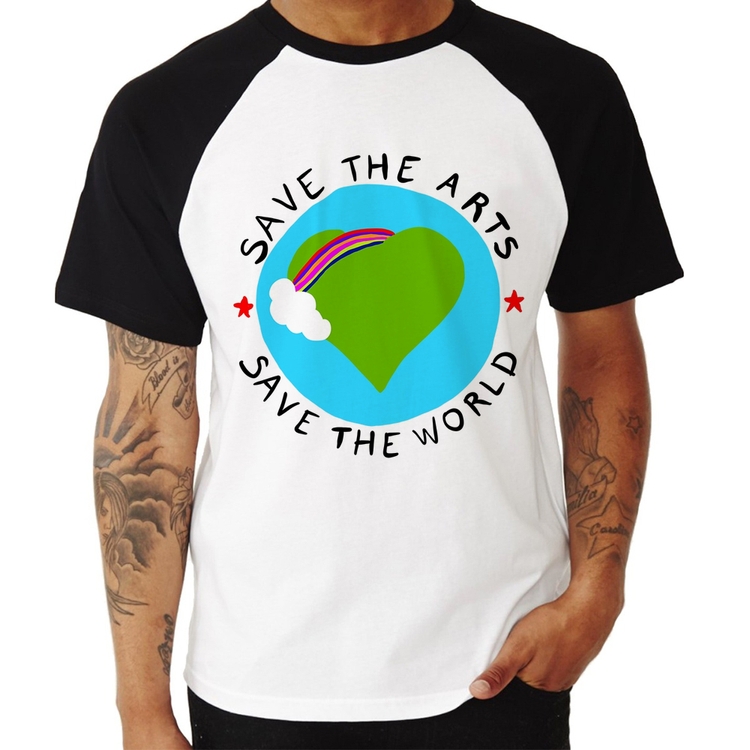 Camiseta Raglan Save The Arts Save The World